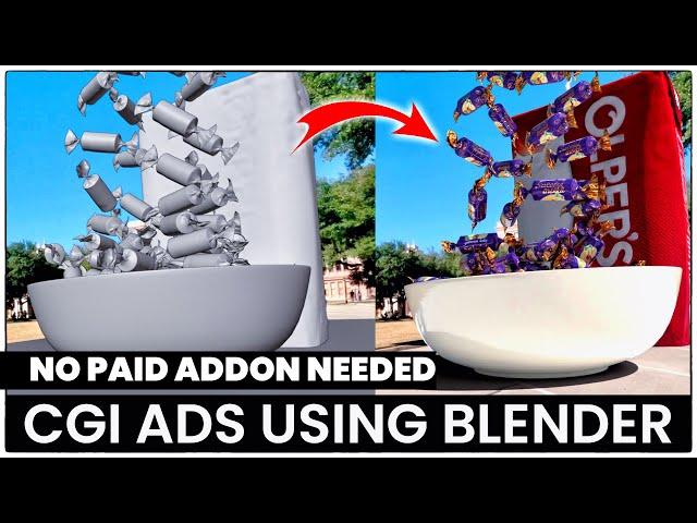 Create CGI Ads using VFX in Blender | No paid Addon needed