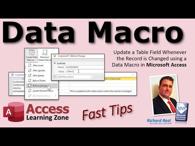 Update a Table Field Whenever the Record is Changed using a Data Macro in Microsoft Access