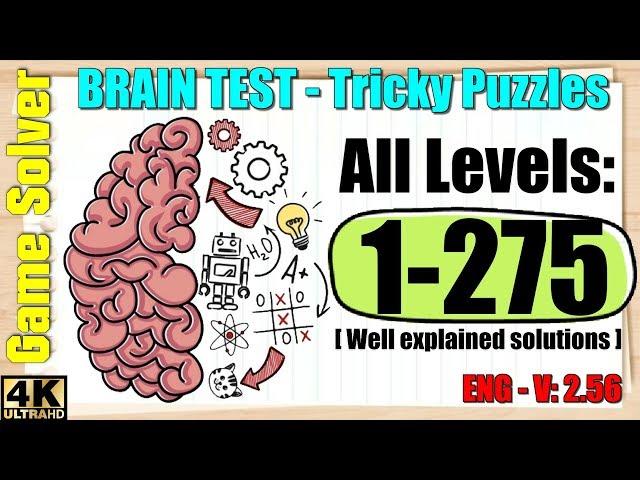𝐁𝐑𝐀𝐈𝐍 𝐓𝐄𝐒𝐓: Tricky Puzzles || ALL LEVELS 1-275 [ENG] - Answers Walkthrough