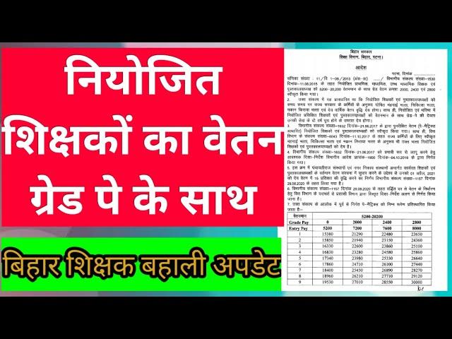 Primary, Middle/High and +2 | With Grade Pay | ग्रेड पे के साथ वेतन कैसे निकालें |बिहार शिक्षक वेतन