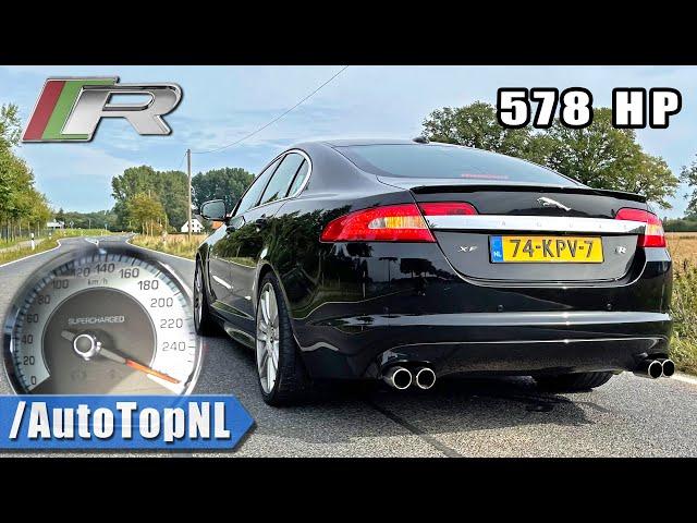 578HP Jaguar XFR 5.0 V8 Supercharged 0-250 DRIFT Top Speed POV & Awesome SOUND by AutoTopNL