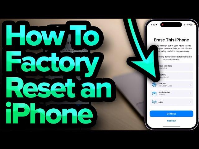 How To Factory Reset An iPhone [2023]