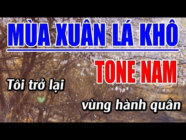 Mùa Xuân Lá Khô Karaoke Tone Nam Karaoke Đăng Khôi - Beat Mới