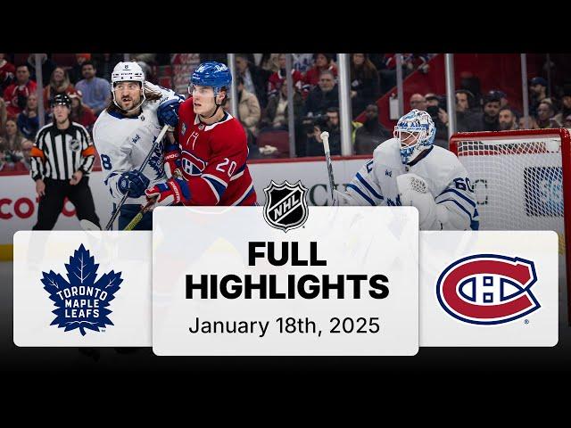 NHL Highlights | Maple Leafs vs. Canadiens - January 18, 2025