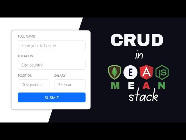 MEAN Stack CRUD Operations: Angular, NodeJS, MongoDB & Express