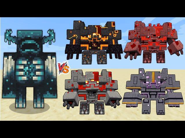 Warden vs All Monstrosities (Minecraft Dungeons) Warden vs Redstone monstrosity Obsidian monstrosity