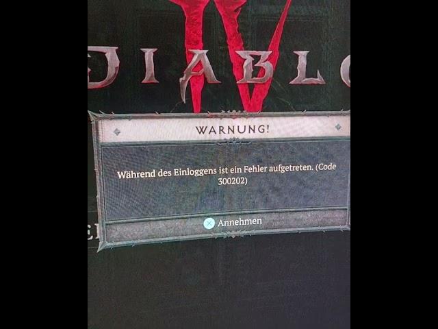 Diablo 4 Fehler Code 300202 gelöst - Server Down