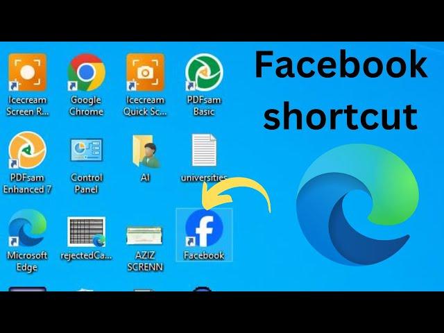 Create Facebook Shortcut on Desktop using Microsoft Edge Browser