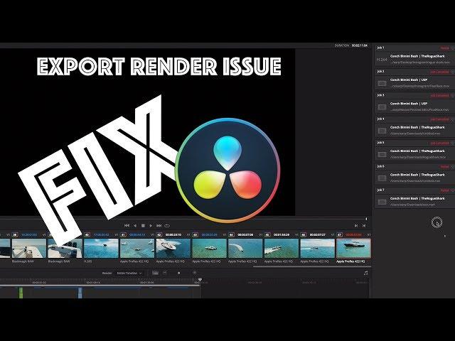 How to fix "Render Job Failed" Error | DaVinci Resolve 16