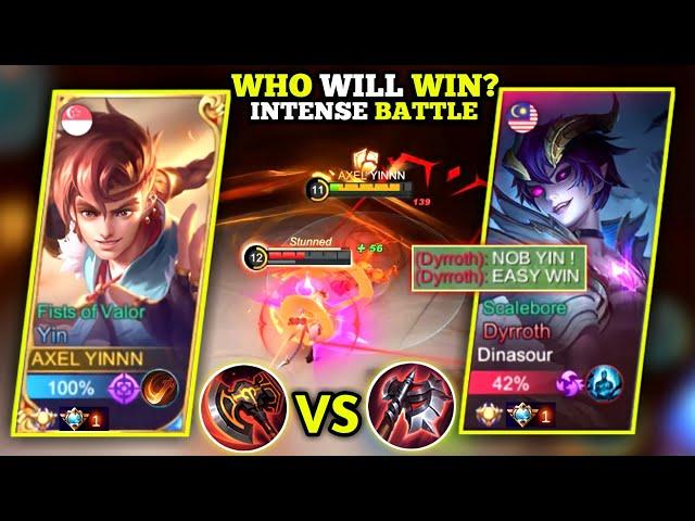 YIN VS MALAYSIA NO.1 DYRROTH | YIN BEST SIDELANE BUILD TO COUNTER PRO DYRROTH | MOBILE LEGENDS