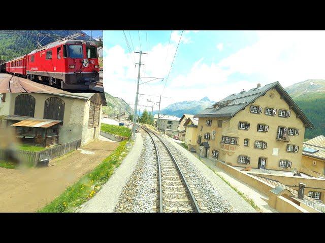  4K Pontresina - Scuol/Tarasp late spring cab ride, Switzerland [05.2020]