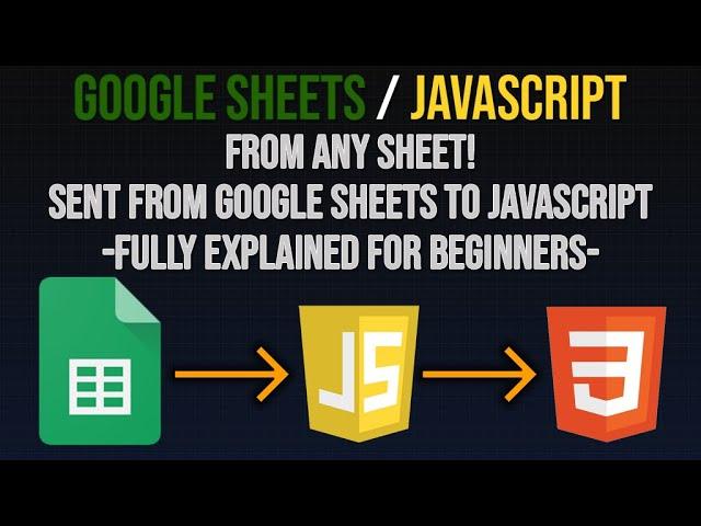 Google Sheets (Any sheet) data to Javascript using fetch | Simple & Fully explained