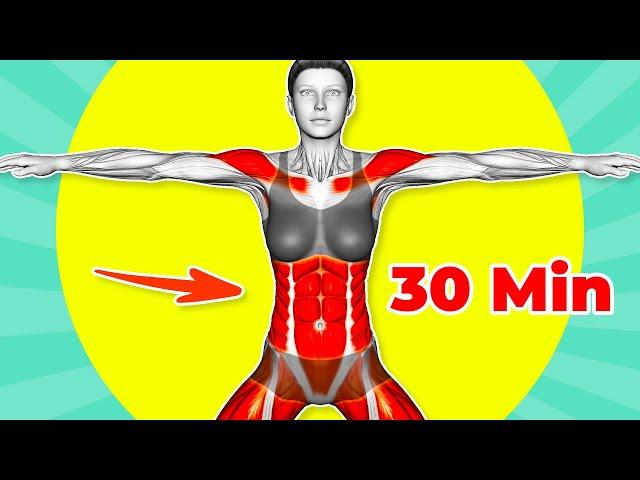  30 Min STANDING Exercise to Lose That STUBBORN BELLY FAT