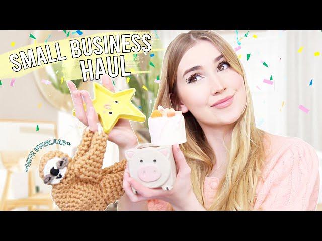 SMALL BUSINESS HAUL !! *handmade candles, crochet & pottery*