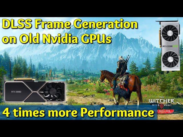 DLSS Frame Generation on Older Nvidia 2000 & 3000 Series Finally 4 times more fps | The Witcher 3