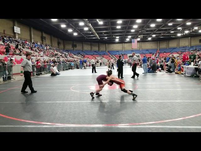 Jack Ferguson - KFWC Youth State Tourney (74lb) 02/03/19 - win by pin