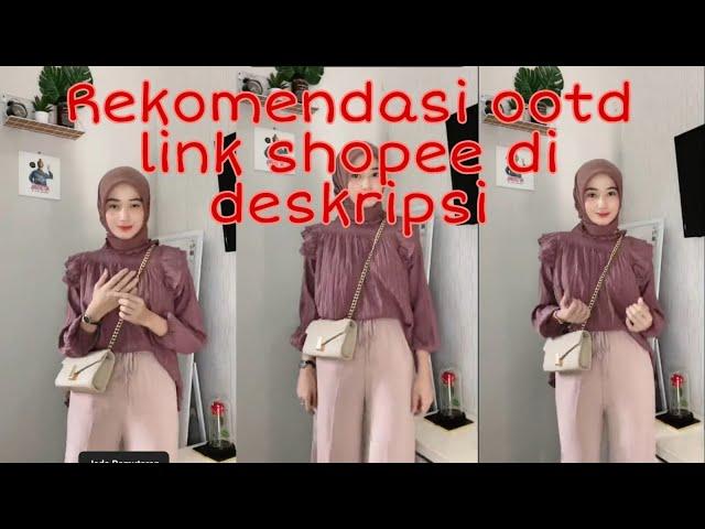 OOTD SIMPLE SHOPEE HAUL BLOUSE RUFFLE CRINKLE, KULOT HW|| LINK SHOPEE DI DESKRIPSI