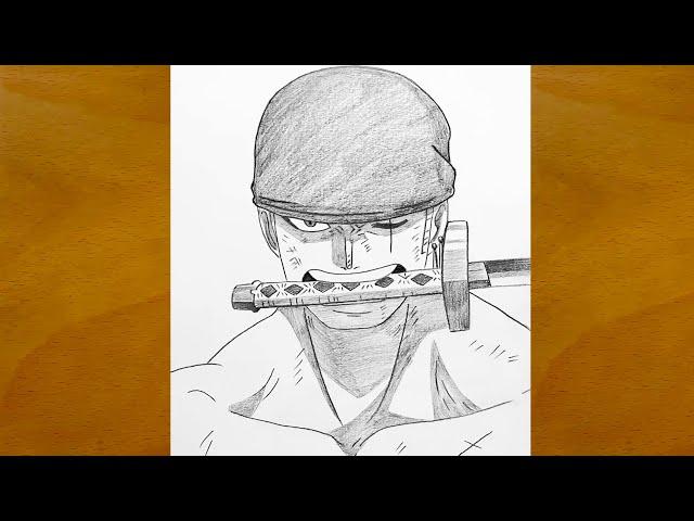 Zoro Drawing Step-by-Step || One Piece Sketch Showcase || Pencil Art for Beginners