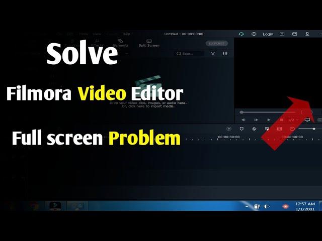 How to solve Filmora Video Editor Full screen problem | filmora full screen Problem