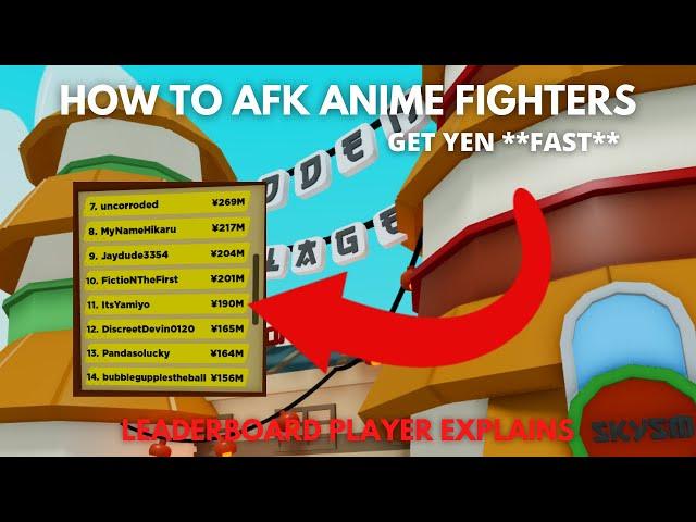 HOW TO AFK FARM GOLD IN ANIME FIGHTERS (FASTEST YEN STRAT)