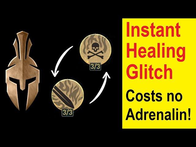 Assassins Creed Odyssey - Instant Healing Glitch - Needs No Adrenalin! - No Cooldown! To fully heal!