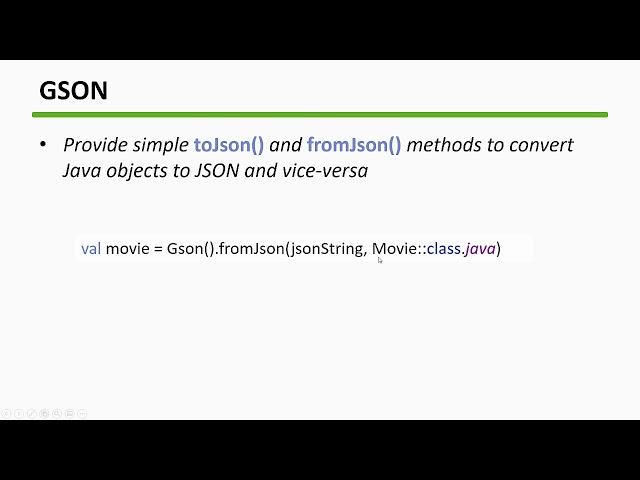 8. GSON for converting JSON to POJOs