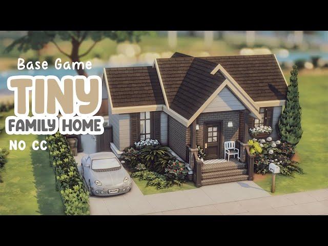 Tiny Base Game Family Home  Sims 4 Speed Build