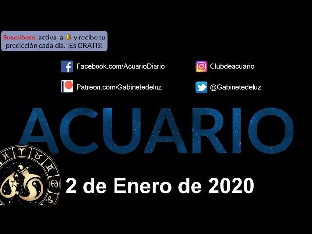 Horóscopo Diario - Acuario - 2 de Enero de 2020