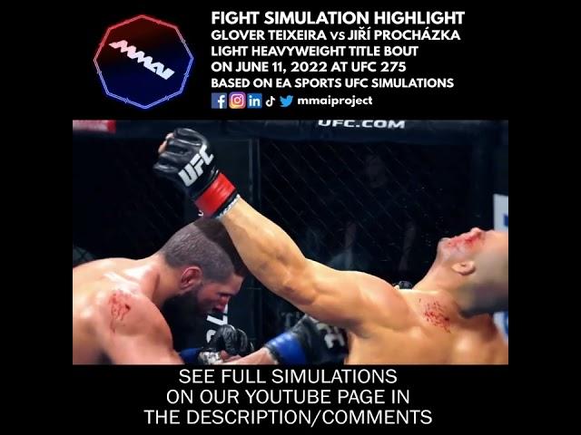 UFC 275 Glover Teixeira Jiri Prochazka Light Heavyweight Title Fight Simulation  Singapore #shorts