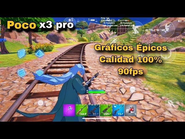 GAMEPLAY FORTNITE MOBILE - POCO X3 PRO 2024 | GRÁFICOS ÉPICOS | 90FPS