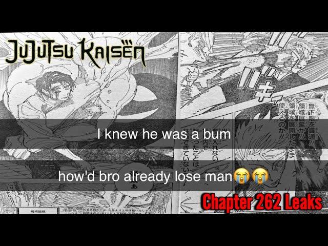 Bro lost already... │ Chapter 262 Manga Spoilers Jujutsu Kaisen