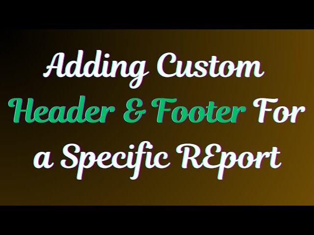 How to Add Custom Header & Footer for a Specific Report in Odoo 16