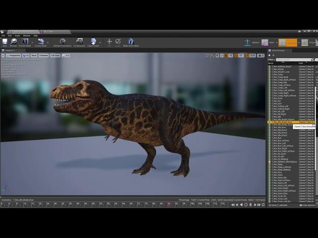 T-Rex Animated 3D model