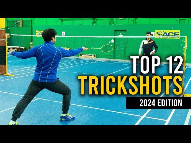 Top 12 Badminton Trick Shots | 2024 Edition