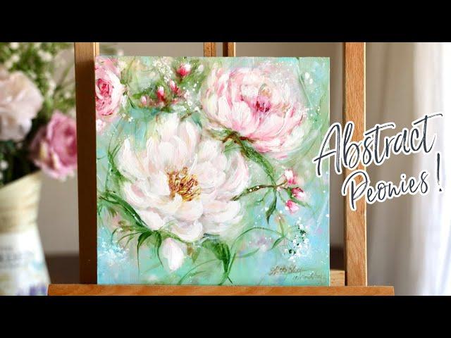 Step by Step Abstract Floral painting Beginner Special tutorial