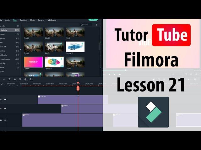 Filmora Tutorial - Lesson 21 - Reverse Video Clips