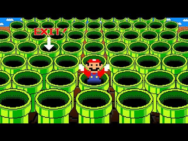 100 Mystery Pipes but Only ONE Lets Mario Escape, Where is the way out?