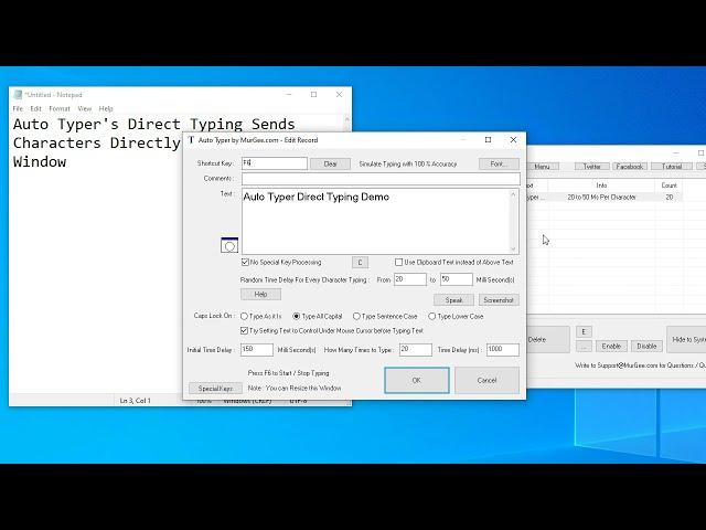 Auto Typer Direct Typing Demonstration