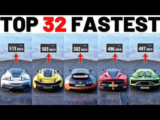 Top 32 Fastest Hypercars in Forza Horizon 5 | 2024