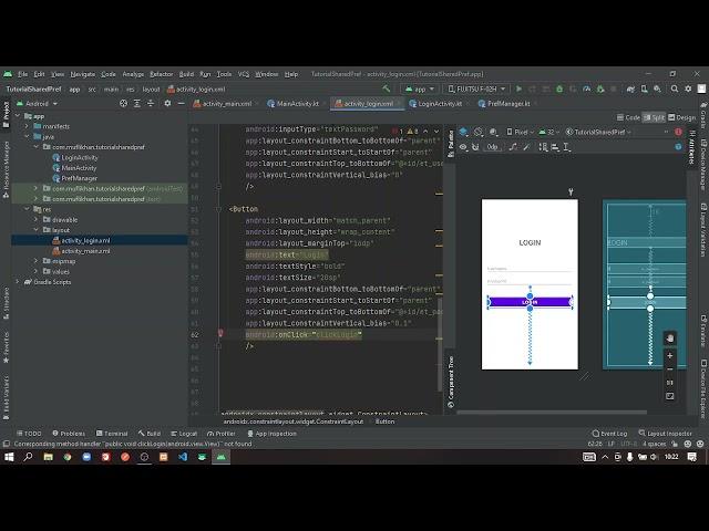 Shared Preferences Login & Logout session Kotlin Android Studio