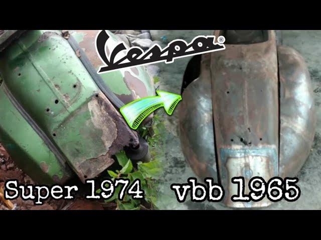 VESPA SUPER 1974 DI SULAP JADI VESPA VBB 1965| part1