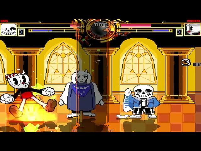 NICK54222 MUGEN: Sans VS Cuphead