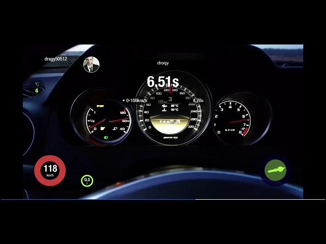 C63 AMG W204 acceleration 0-200km/h / 0-200km/h 1/4 mile Dragy