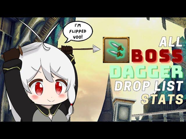 Toram Online: All Boss Dagger Drop List | Stats | chae_