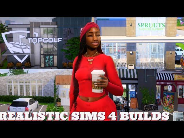 TOPGOLF , BARNES & NOBLE, & MORE REALISTIC LOTS ( all free )   || The Sims 4