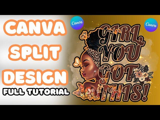 TRENDY CANVA SPLIT DESIGN | How To Make a Split Design With Text In Canva!