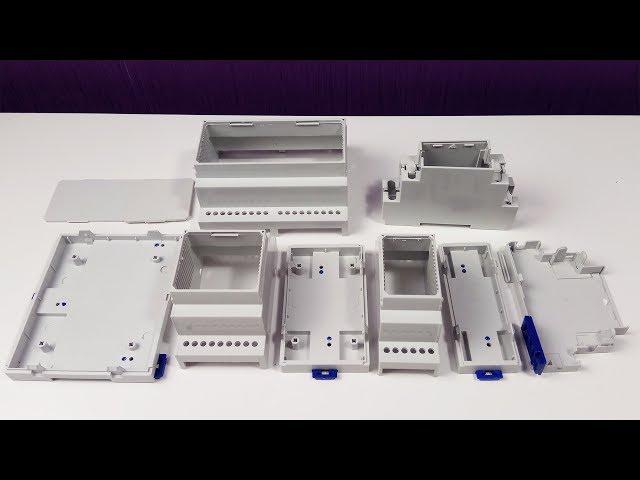 Enclosures on a DIN rail from Meander