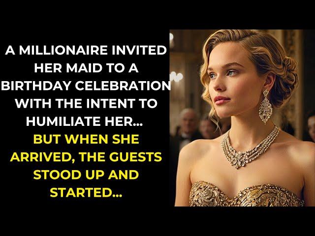 A MILLIONAIRE INVITED HER MAID TO A BIRTHDAY PARTY TO HUMILIATE HER... BUT WHEN SHE ARRIVED...