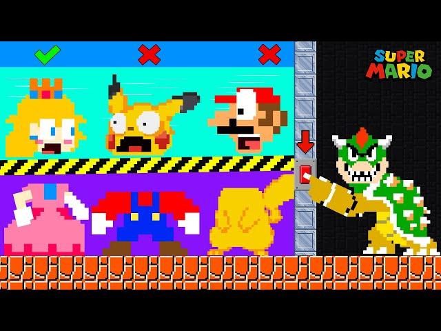 Super Mario Bros. but Team Mario got lost in the Body Swap Machine | Game Animation