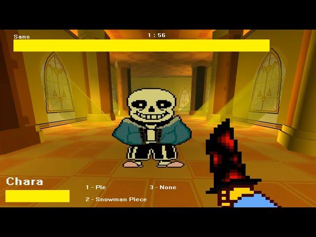 3d Sans fight "no hit" (and Gaster) (Undertale fan game) "better quality"